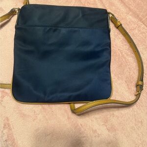 Navy blue tan Michael Kors crossbody
